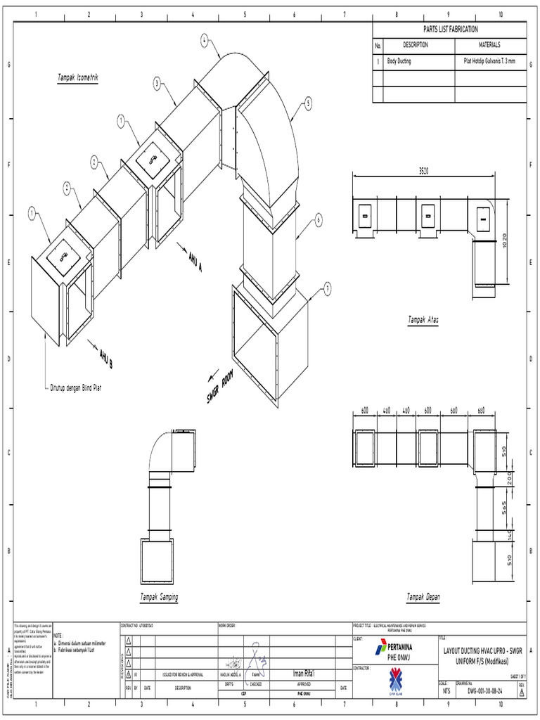 Ducting Upro Swgr Uniform (Modifikasi) | PDF