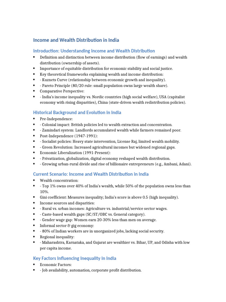 Wealth Distribution in India: Key Insights | PDF | Economic Inequality ...