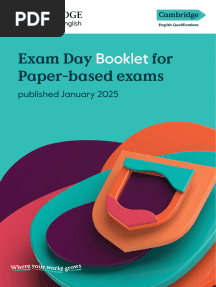 KET Exam Day booklet 2025