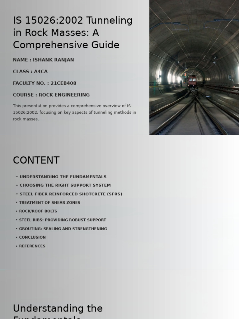IS 15026:2002 Tunneling Techniques in Uganda | PDF | Tunnel | Fibers