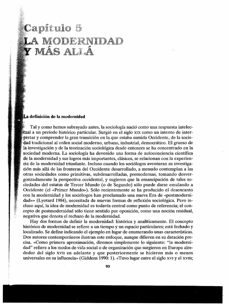 Definición y características de la modernidad | PDF | Capitalismo ...