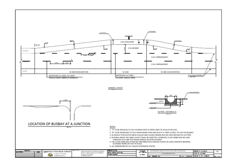 Standard Bus Bay Design Guidelines | PDF | Land Transport | Transport