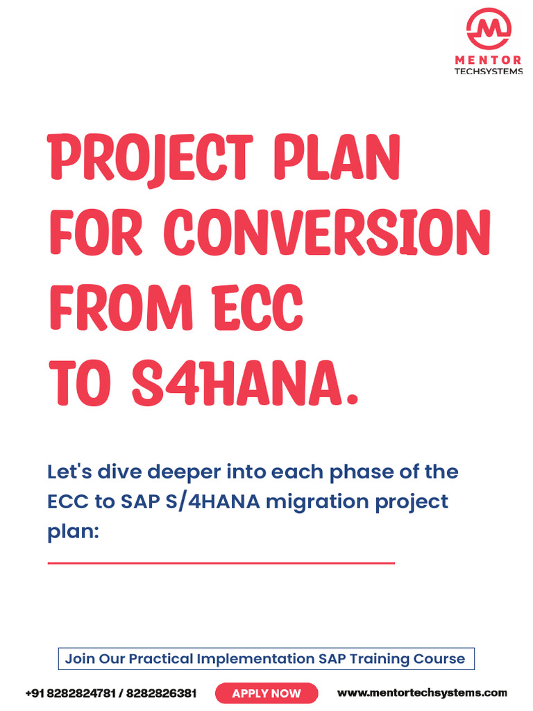 ECC to S/4HANA Migration Project Plan | PDF | Information Technology ...
