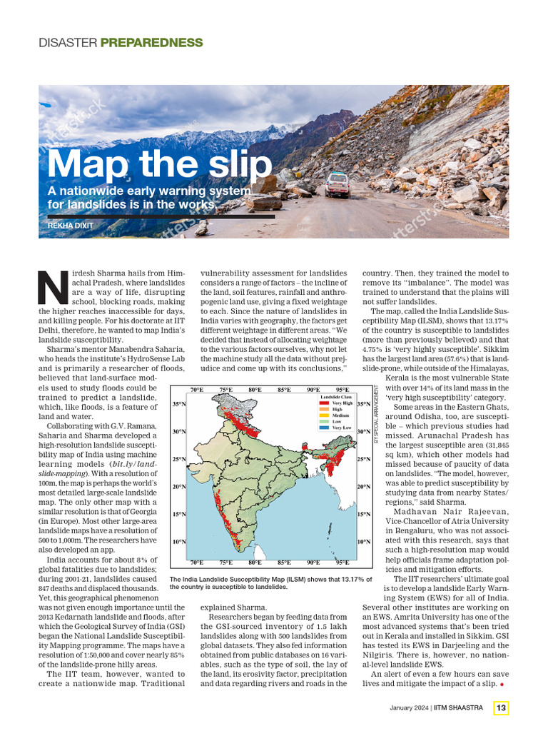 India Landslide Susceptibility Map | PDF | Landslide | Natural Disasters