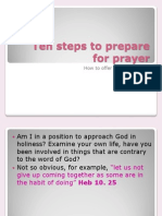 Ten Steps To Prepare For Prayer