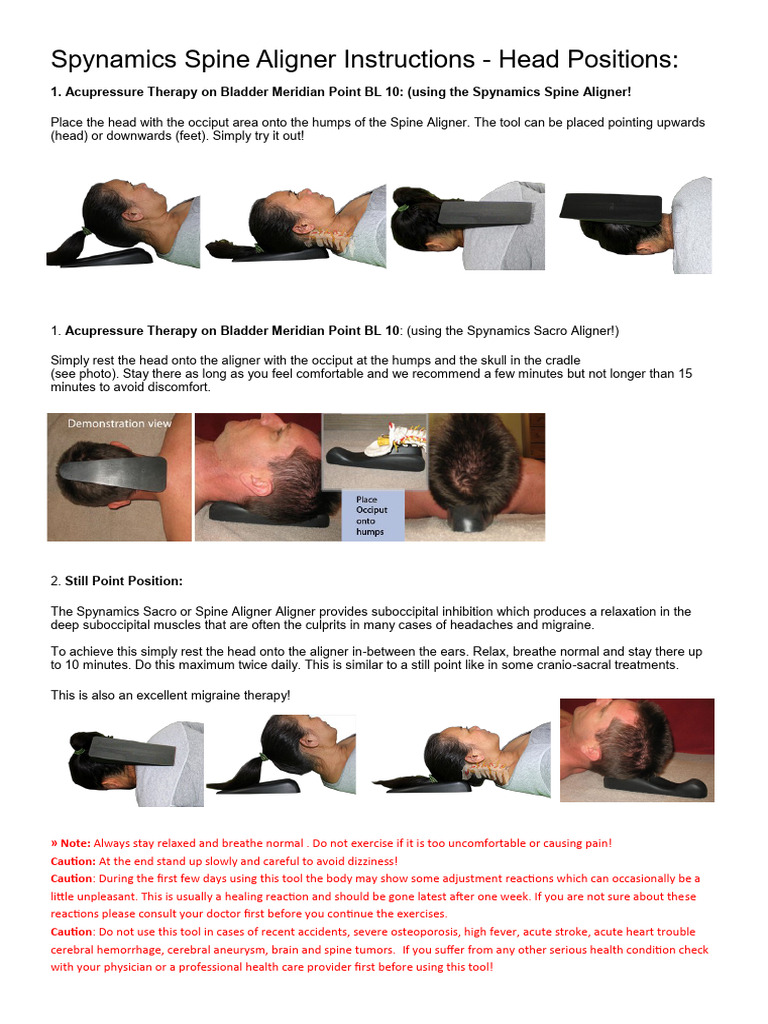 Spynamics Spine Aligner Usage Guide | PDF