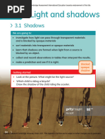 Grade 3 Light and Shadow Worksheet | PDF