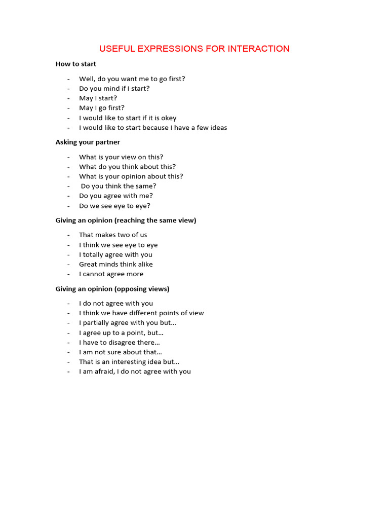 Expressions for Effective Discourse | PDF
