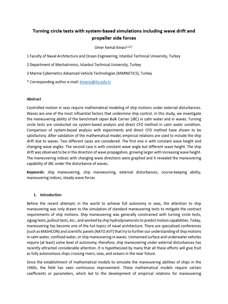 SSRN 4185008 | PDF | Fluid Dynamics | Ships