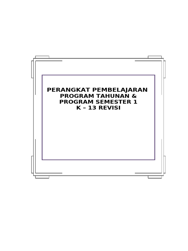 Program Pembelajaran Kelas V SD K-13 | PDF