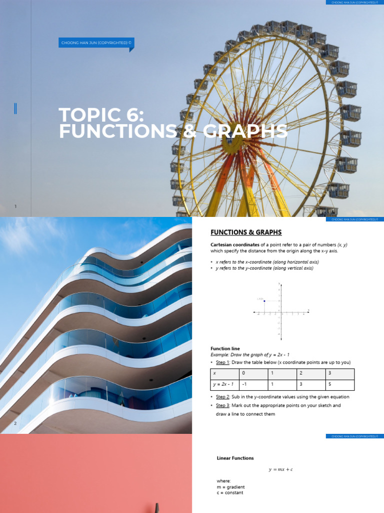 (MATH) (SEC 1) Chapter 6 - Functions and Graphs | PDF | Cartesian ...