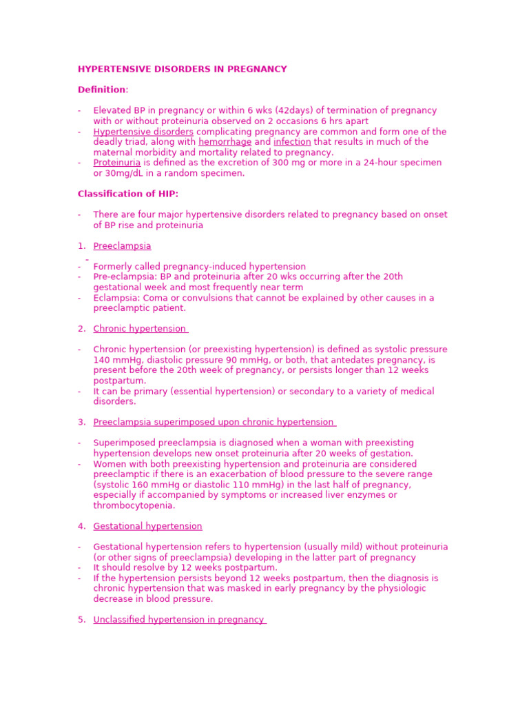 Hypertensive Disorders in Pregnancy | PDF | Hypertension | Blood Pressure
