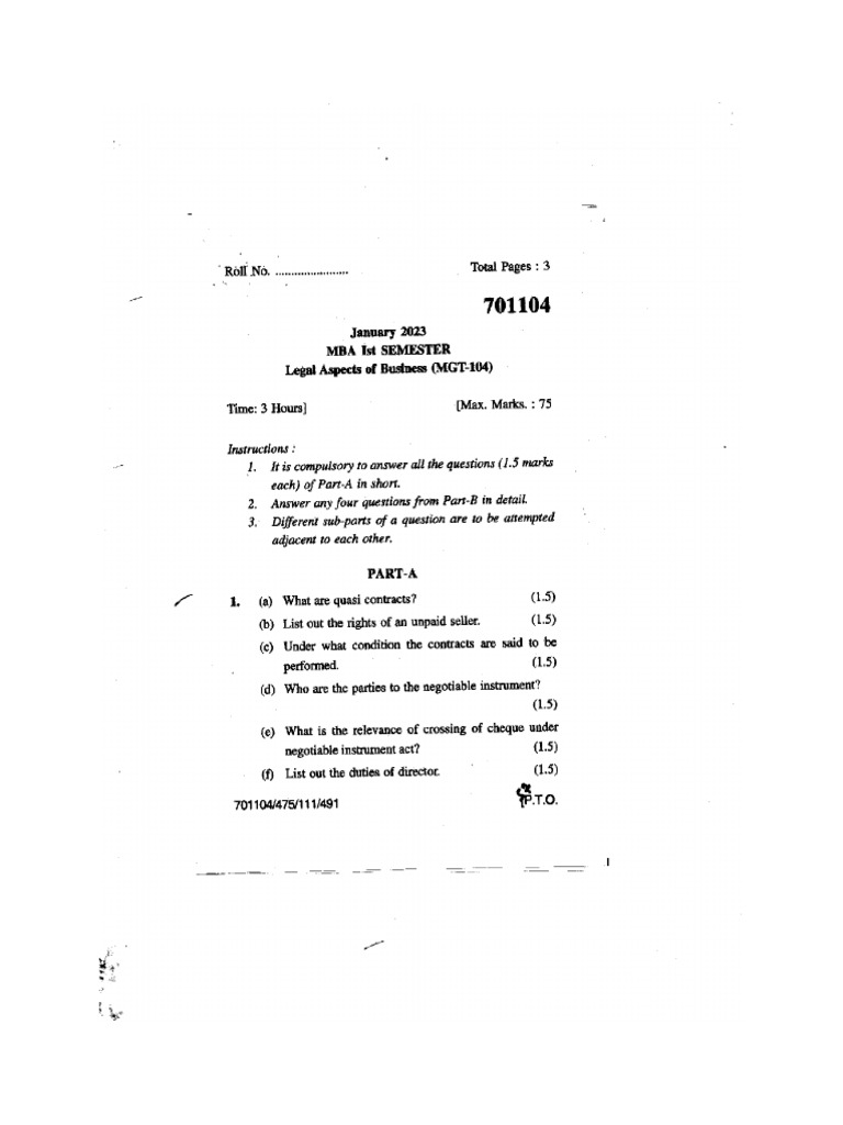 Legal Aspects of Business 332104 | PDF