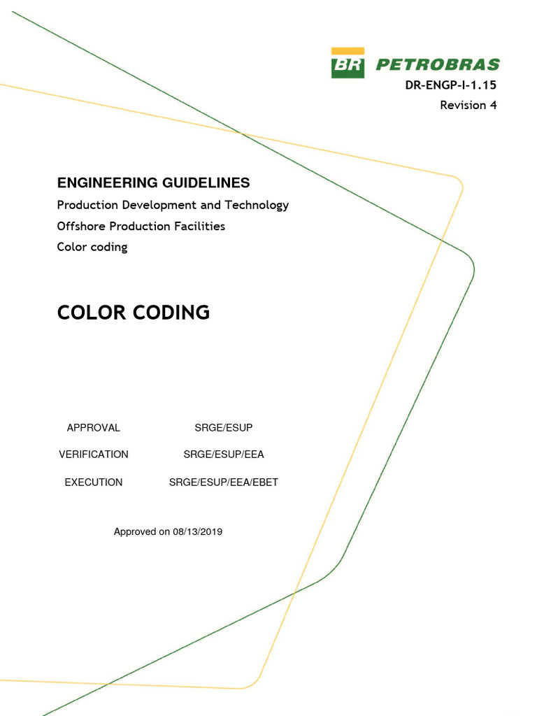 Offshore Production Color Coding Guide | PDF | Gas Technologies ...