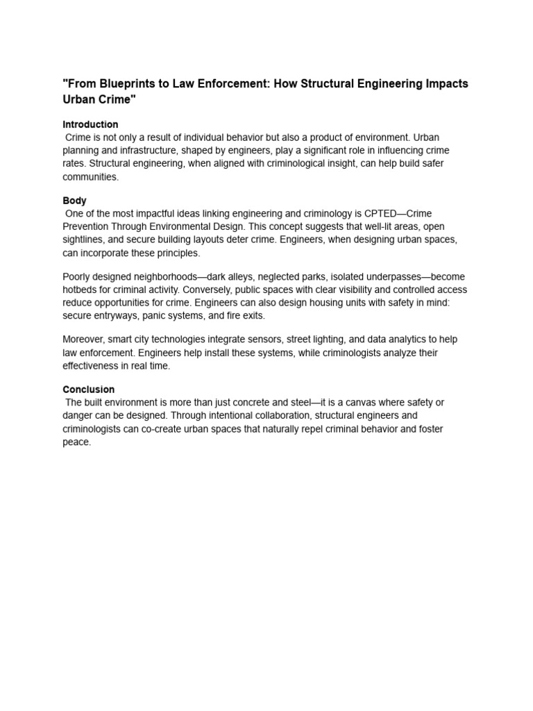From Blueprints To Law Enforcement - How Structural Engineering Impacts ...