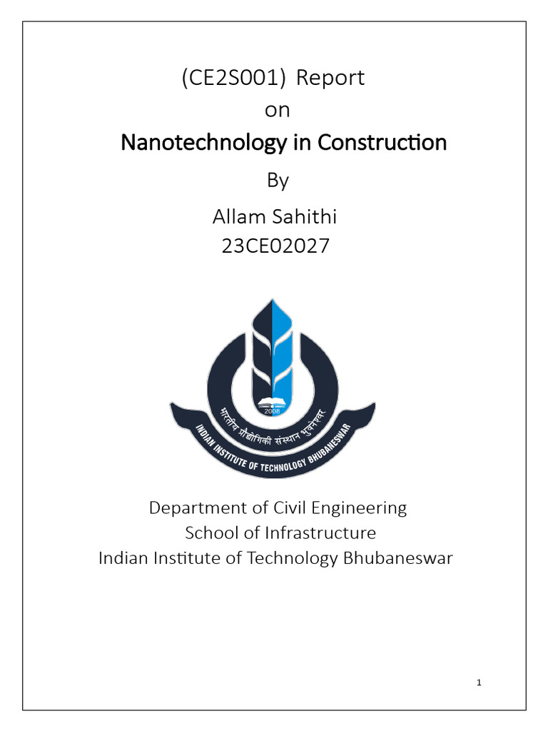 Nanotechnology Applications in Construction | PDF | Nanotechnology ...