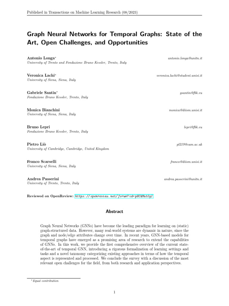 1129 Graph Neural Networks For Temp | PDF | Graph Theory | Mathematical ...