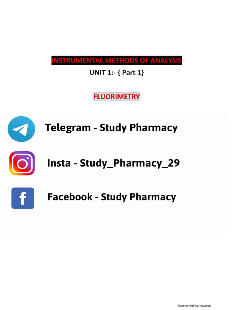 Instrumental Methods of Analysis Notes | PDF