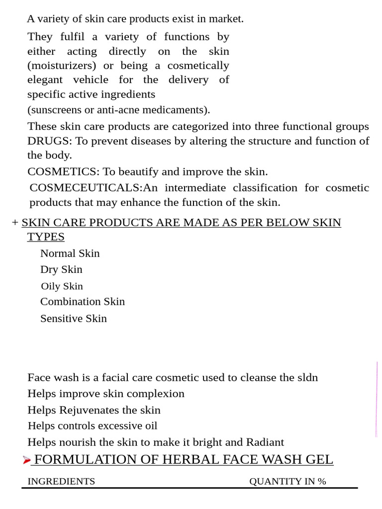 Cosmetic Science Unit 2 | PDF | Skin Care | Topical Medication