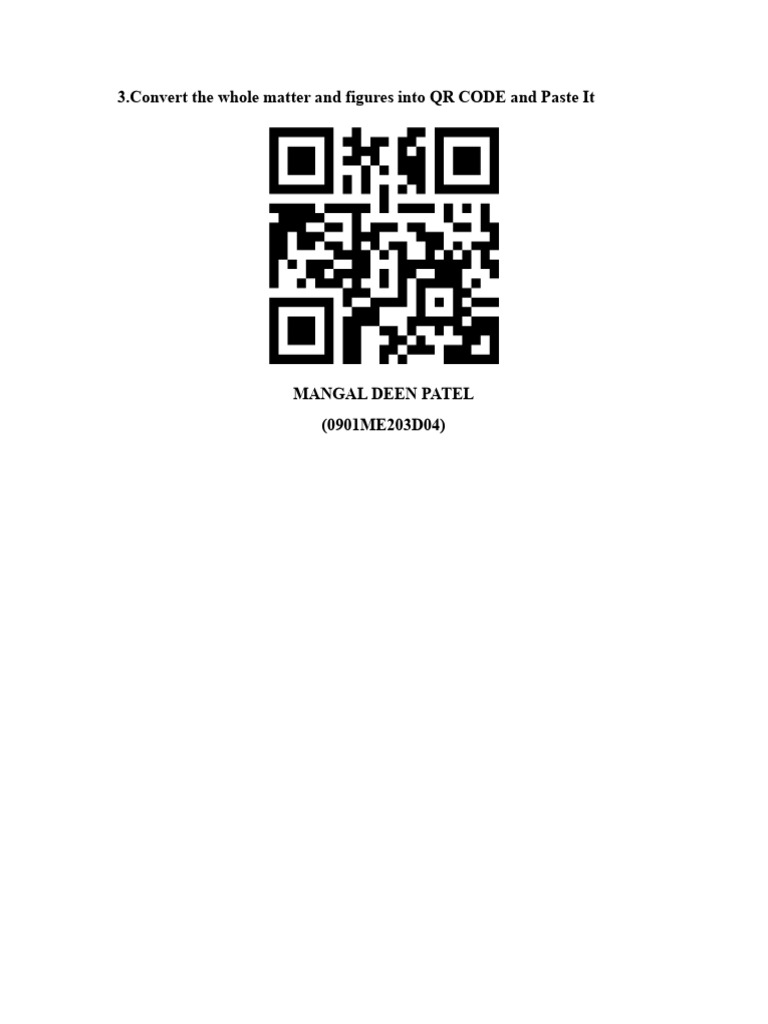 Convert Data to QR Code Instructions | PDF
