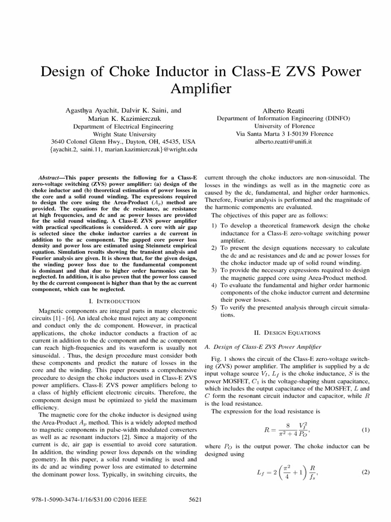Choke | PDF | Inductor | Alternating Current