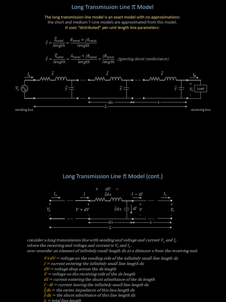 Deriving AB/CB Parameters of Long Lines | PDF | Transmission Line ...