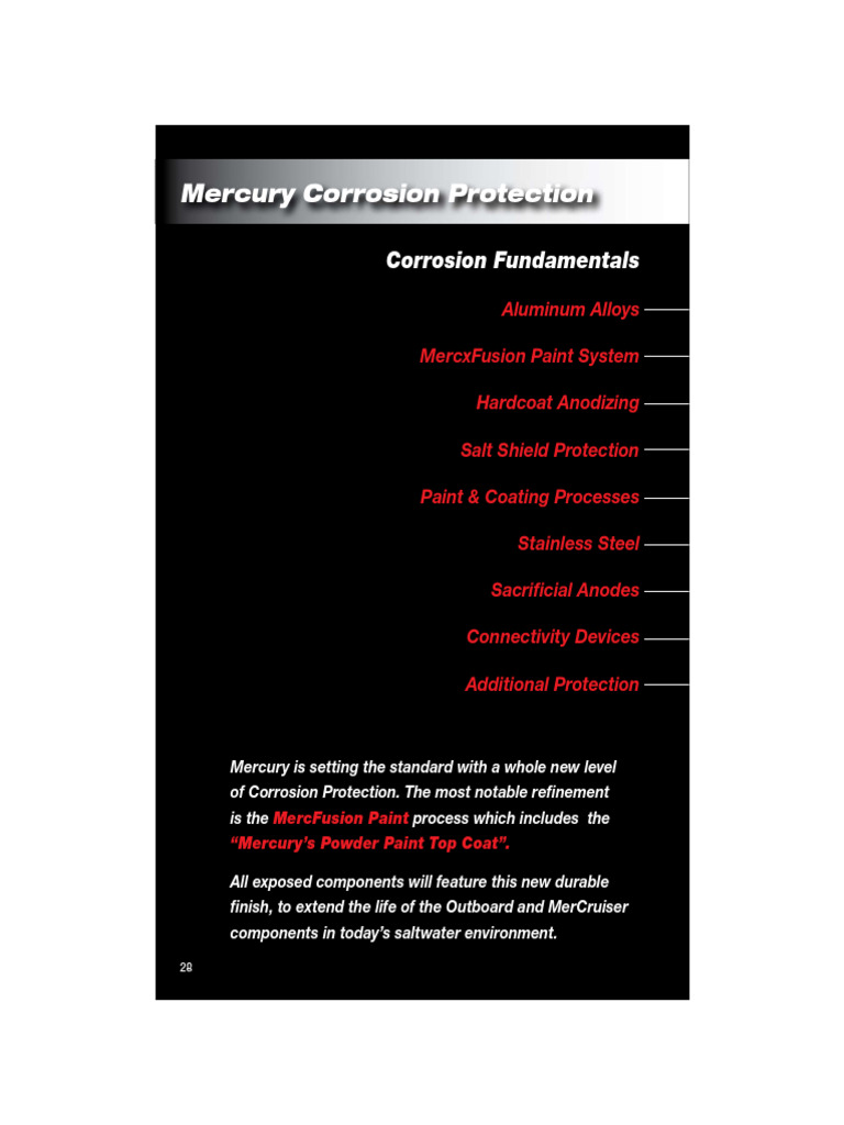 Mercury Corrosion Protection Strategies | PDF | Corrosion | Metals