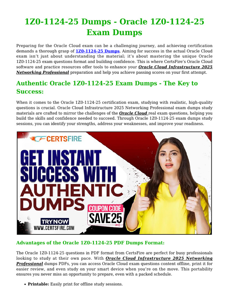 1z0-1124-25 Exam Dumps | PDF | I Pv6 | Ip Address