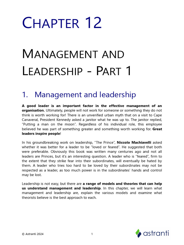 Management and Leadership Insights | PDF | Power (Social And Political ...