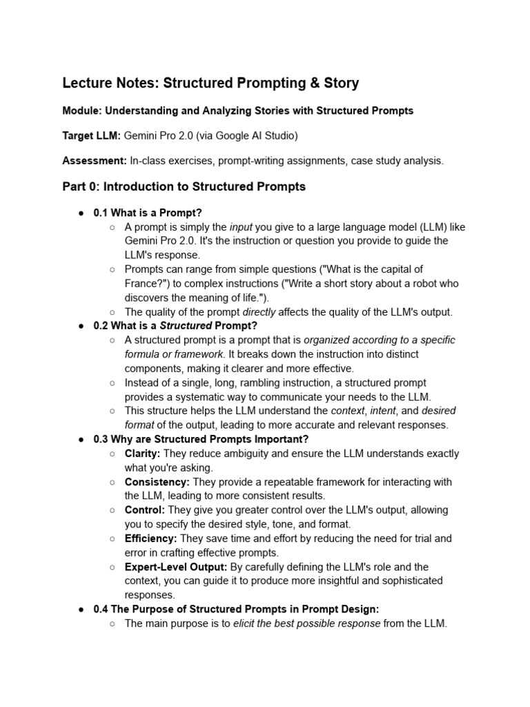 Structured Prompting for Story Analysis | PDF | Narration | Narrative