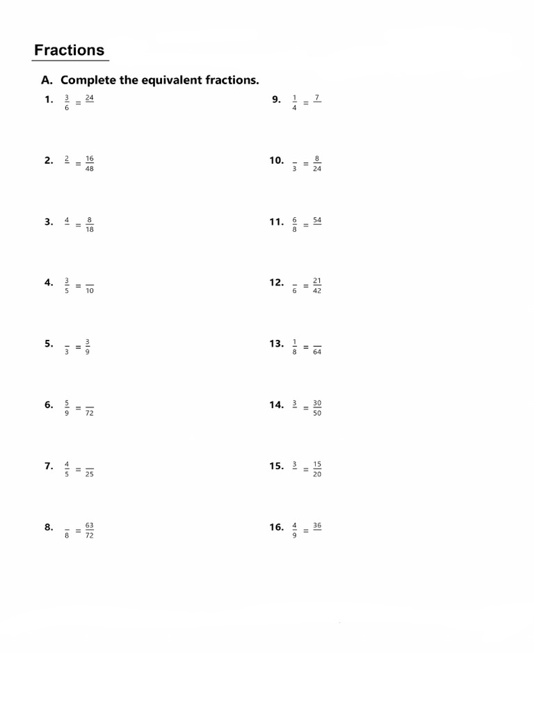 11 Plus Study Centre Fractions | PDF