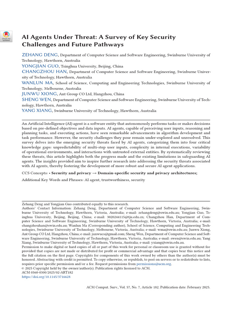Security Challenges for AI Agents | PDF | Artificial Intelligence ...