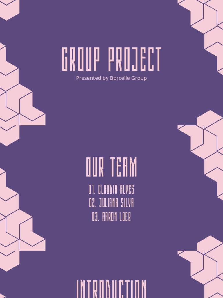 Purple Pink Simple Geometric Group Project Presentation PDF | PDF