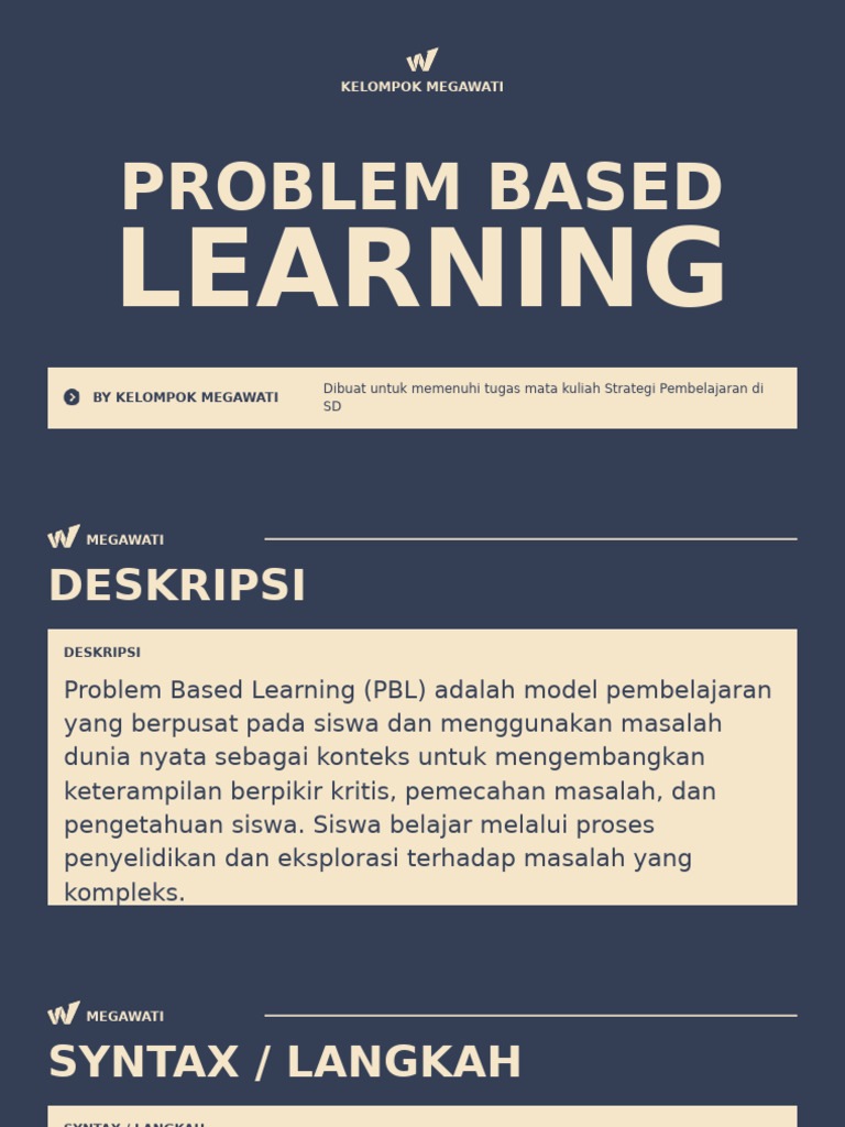 Problem Based Learning di SD: Pro dan Kontra | PDF