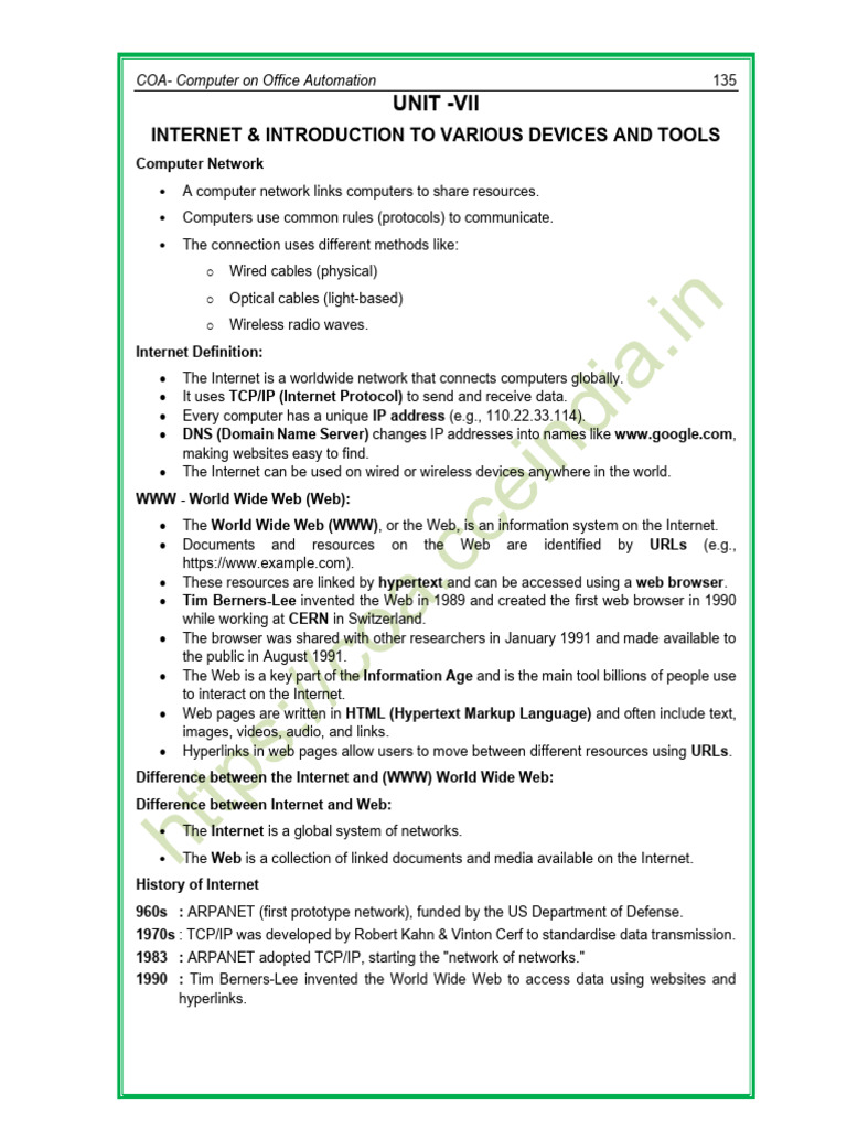 Internet and World Wide Web Overview | PDF | World Wide Web | Internet ...
