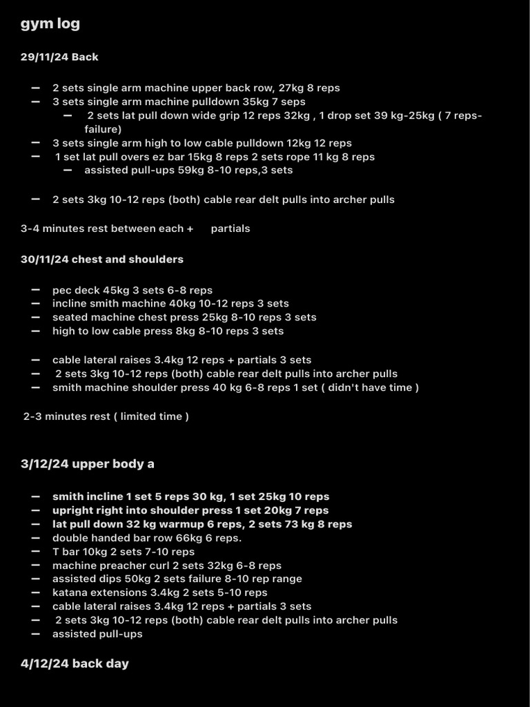 Gym Log | PDF | Anatomical Terms Of Motion | Shoulder