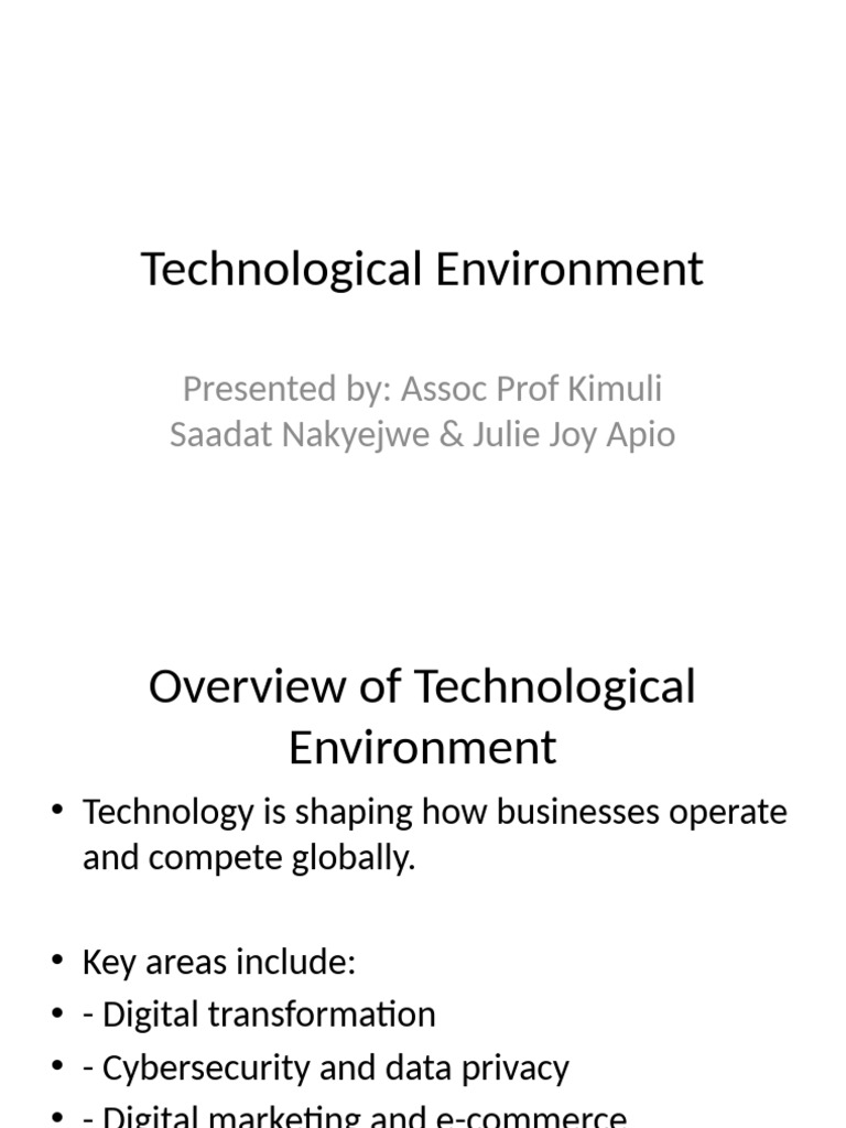 Technological Environment Uganda | PDF