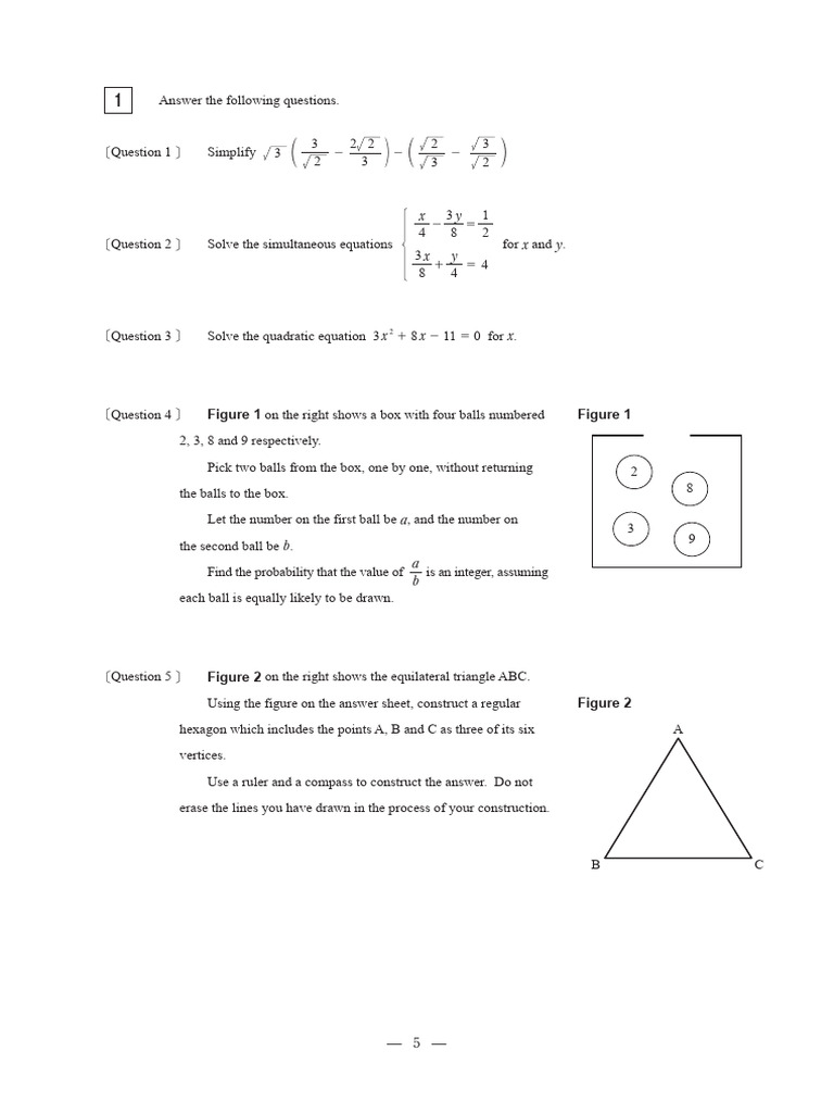 2016 Mathquestion | PDF | Triangle | Area