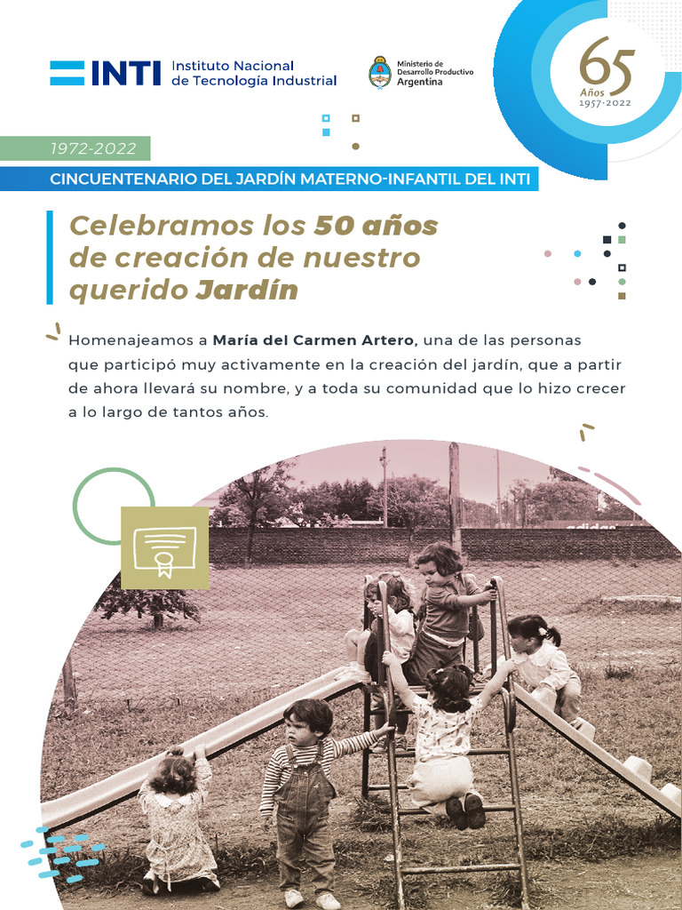 50 Años del Jardín Materno Infantil INTI | PDF | Educación de la ...