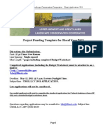 Project Funding Template For Fiscal Year 2011