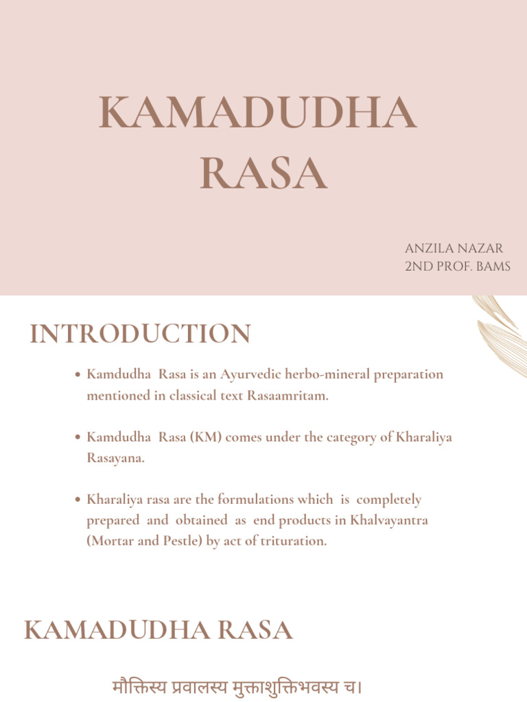 Kamadudha Rasa: Benefits and Uses | PDF | Tablet (Pharmacy ...