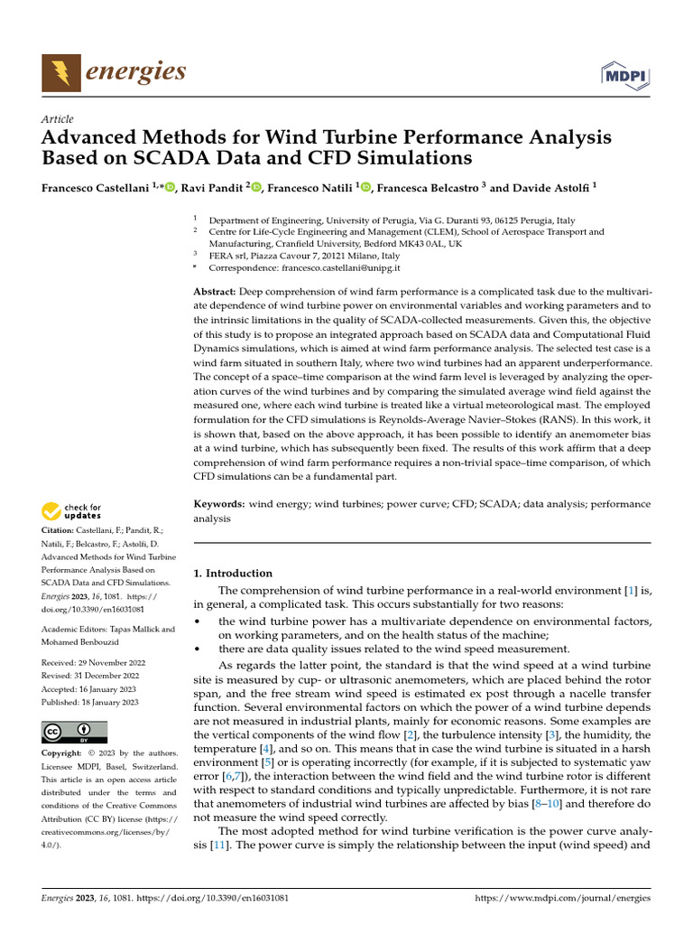 Wind Turbine Performance Analysis Methods | PDF | Wind Turbine ...