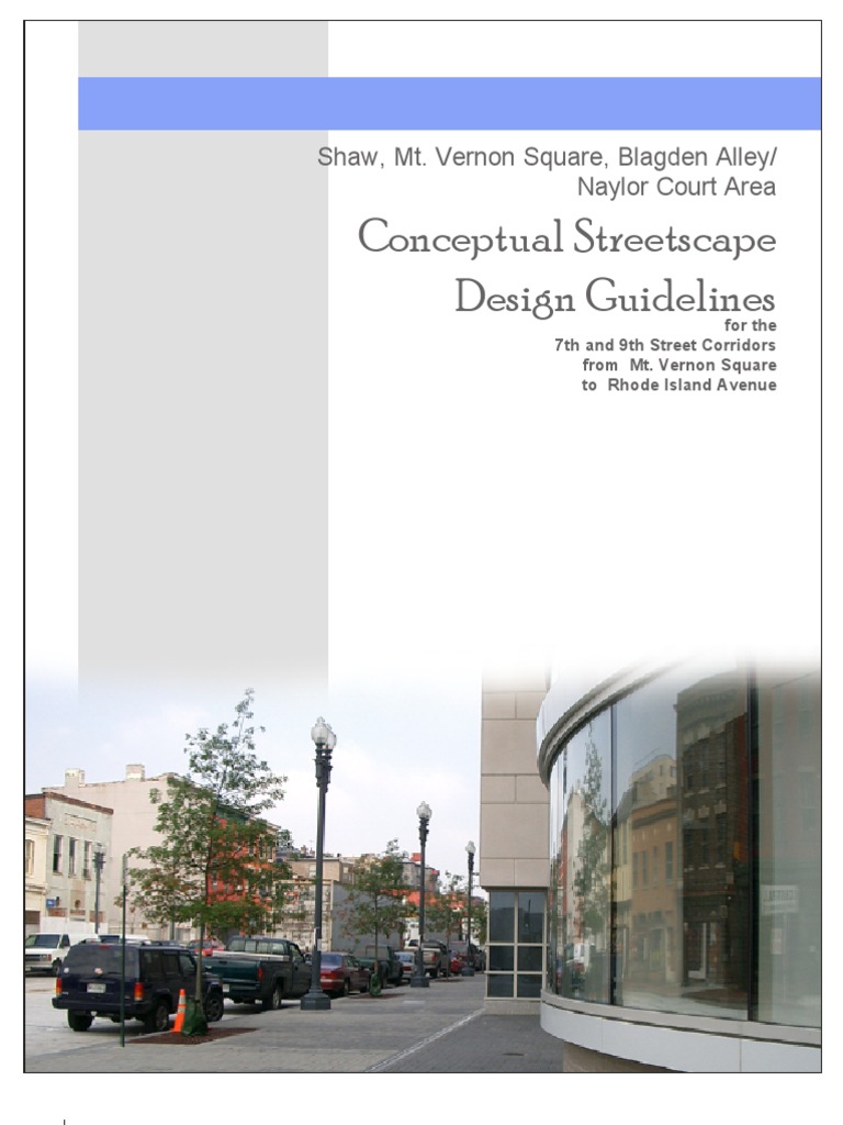 Conceptual Streetscape Design Guidelines For The 7th and 9th Street ...