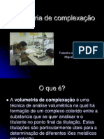 Volumetria de Complexação