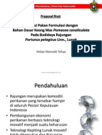 Proposal Riset Nutrisi U Budidaya Rajungan