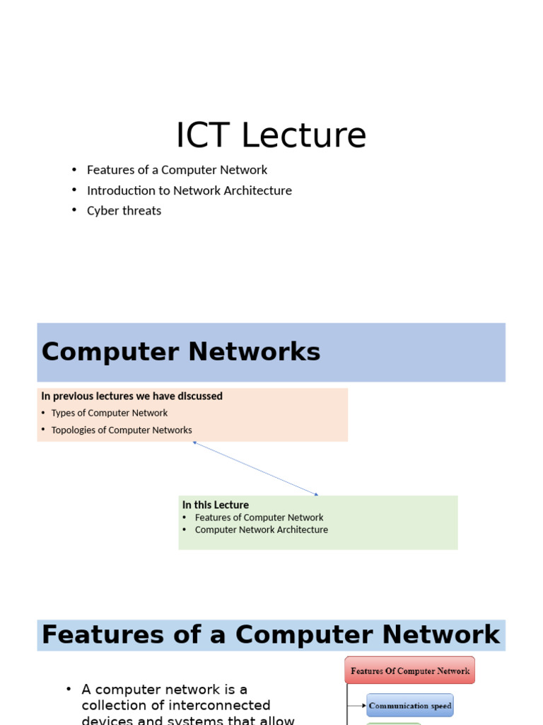 Features of Computer Networks | PDF | Malware | Computer Network
