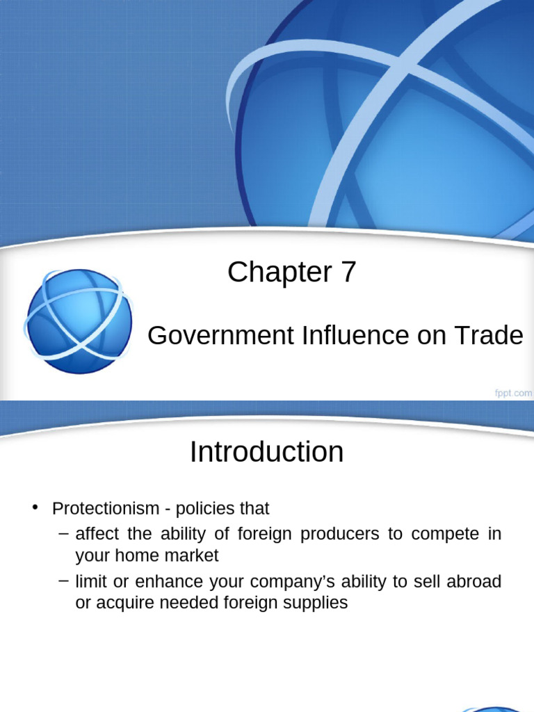 Government Trade Policies Overview | PDF | Non Tariff Barriers To Trade ...