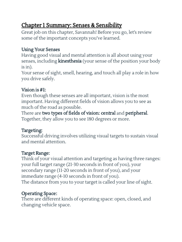Level 3 Driving School Notes | PDF | Senses | Truck