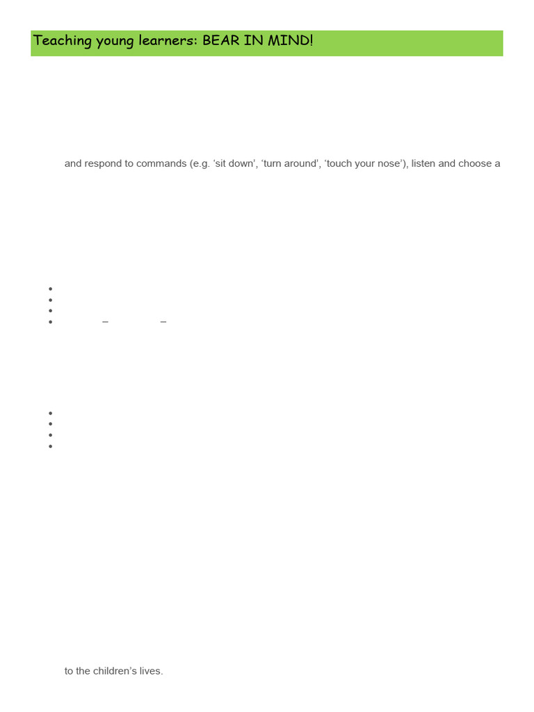 Effective Strategies for Teaching Young Learners | PDF | Learning ...