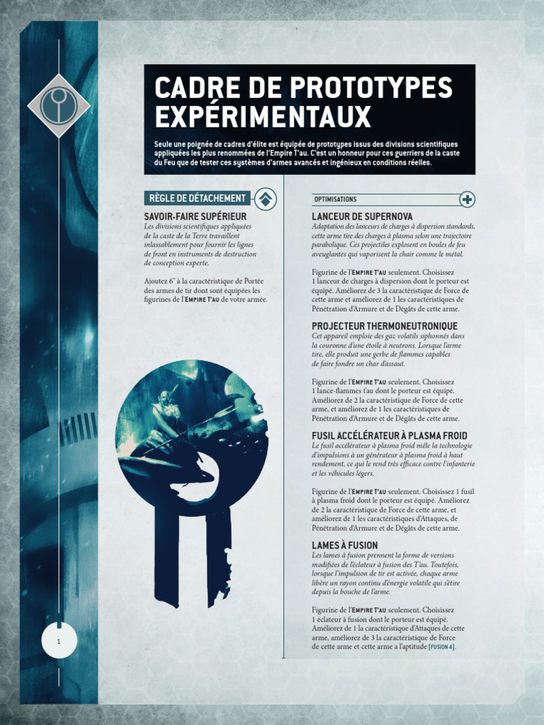 Cadre de Prototypes Expérimentaux T'au | PDF | Munitions | Fusil